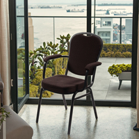 Fauteuil à bascule d'hôtel avec accoudoirs – Conception empilable pour jardin, hôpital et atelier – Confort et style