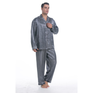 Set Pigiama e Vestaglia Termica da <span class=keywords><strong>Uomo</strong></span> in Raso, Maniche Lunghe, 100% Poliestere, <span class=keywords><strong>Abbigliamento</strong></span> Casual per <span class=keywords><strong>Casa</strong></span> - Product Image 6