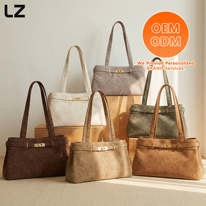 Bolso de Mano de Cuero Genuino LZ con Logotipos Personalizados, Bolso de Hombro de Cuero Suave <span class=keywords><strong>para</strong></span> Mujer, Fabricante de Bolsos Tote - Product Image 1