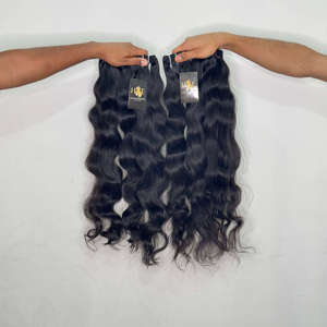 Cheveux vierges bruts non traités alignés sur les cuticules du temple indien, 100% vendeurs de cheveux humains bruts de vison brésilien, paquets de cheveux brésiliens - Product Image 1