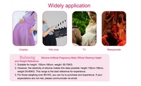 Accessoires de cinéma : Ventre de grossesse en silicone, modèle de ventre artificiel pour déguisement de grossesse et travesti