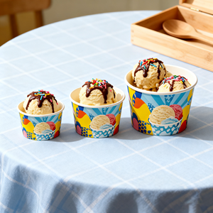 Vaso de Helado Desechable Personalizado de 5oz 8oz, Envase para Helado, Gelato, Yogurt Congelado, Postre, Paquete de Helado - Product Image 2