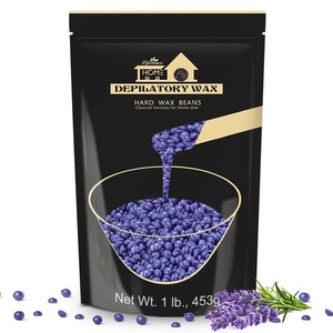 Lifestance 1LB Perles de cire dépilatoire dure naturelle à la colophane, sans douleur, parfum lavande, pour usage en salon et à domicile - Product Image 1