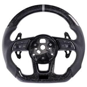 Volante Deportivo de Fibra de Carbono para <span class=keywords><strong>Audi</strong></span> A5 A4 A3 A6 A7 A8 Q3 Q5 Q7 RS3 RS4 S3 <span class=keywords><strong>S4</strong></span> S5 RS6 RS7 TT TTRS - Product Image 2