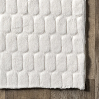 Tapis blanc grand format pour salon, en polyester de haute qualité, écologique, fabriqué à la machine, super doux, pelucheux, adapté aux animaux domestiques