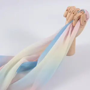 Stoff Chiffon gedruckt schöne Farbverlauf Druck Polyester Chiffon Stoff Regenbogen Ombre für Kleidung Kleid Ballett rock