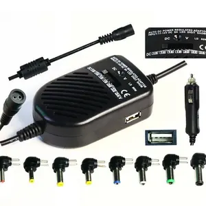 80W Multifunctionele Universele Autoladers Stroomadapters Voeding Met Multi-Tips Sigarettenaansteker Connector