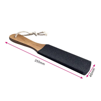 Lime à pieds double face en carbure de silicium avec manche en bois pour l'exfoliation des peaux mortes et l'élimination des callosités – Vente en gros
