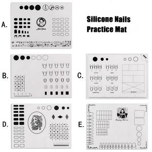 Hojas de entrenamiento <span class=keywords><strong>para</strong></span> exhibición de uñas de silicona acrílica flexible, plantilla de almohadilla enrollable <span class=keywords><strong>para</strong></span> alfombrilla de práctica, suministros <span class=keywords><strong>para</strong></span> uñas - Product Image 2