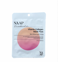 Masque en tissu coréen NAAP au collagène et à la vitamine C pure pour éclaircir la peau, améliorer l'élasticité et lutter contre le vieillissement (pour femmes)