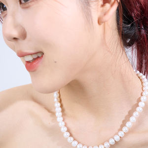 סגנון חדש באיכות גבוהה זהב 14 קראט מלא פנינים אבני ערמה Dainty שרשרת עבור נשים תכשיטי אופנה - Product Image 5