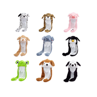 Lindo Animal de peluche conejito sombrero niños Airbag orejas móviles Led Light Up relleno Cosplay fiesta fantasía sombreros de invierno