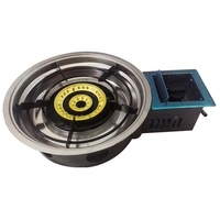 Table ronde à gaz Tepanyaki japonaise pour barbecue d'intérieur dans les restaurants, table de grill avec ventilateur pour équipement de barbecue