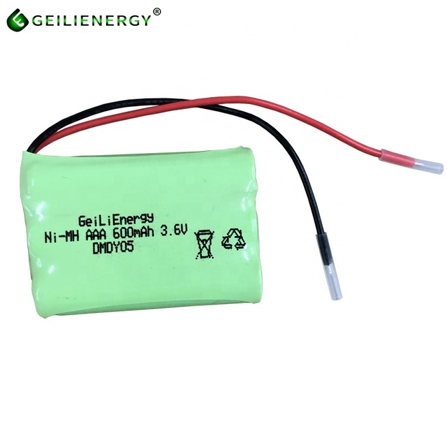 Ni-mh 3.6v Aaa 600mah Battery 3.6 Volt Rechargeable Nimh Battery Pack with PVC Packaging