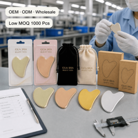Herramienta de Masaje Facial Kinwong de Metal Gua Sha en Forma de Corazón, Pulido Espejo, Lifting Facial, Drenaje Linfático, Venta al por Mayor OEM