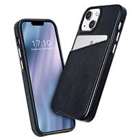 Étui de téléphone en cuir véritable de luxe sur mesure avec blocage RFID et emplacement pour cartes pour iPhone 13 Pro Max