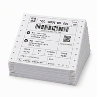 Étiquette d'expédition personnalisée en papier thermique direct, en accordéon, avec alimentation continue par pignon perforé, pour codes-barres et logistique de colis