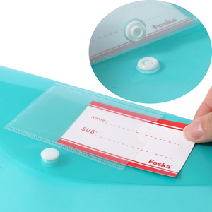 Enveloppes en plastique Foska, enveloppes en polyéthylène, format <span class=keywords><strong>A4</strong></span>, dossiers de documents <span class=keywords><strong>avec</strong></span> poche pour étiquette et fermeture à bouton pour le bureau et la maison - Product Image 4
