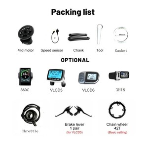 Tongsheng <span class=keywords><strong>tsdz2</strong></span> kit ebike vélo électrique capteur de couple moteur central avec fonction de frein à pied/côte - Product Image 4