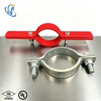 UTTERLY UTT50 FM Homologué UL, Collier de serrage de plancher, Collier de serrage de niveau, Collier de serrage à ailettes en acier au carbone pour la plomberie des bâtiments multi-étages