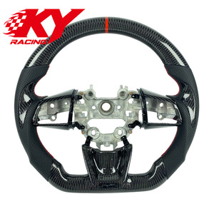 Custom Racing Sports Style Black Twill Carbon Fiber Steering Wheel for KIA Stinger 2016-2020 - Product Image 1