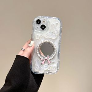 Cô Gái Xinh Đẹp <span class=keywords><strong>Make</strong></span> <span class=keywords><strong>up</strong></span> Gương Keo TPU Điện Thoại Trường Hợp Đối Với iPhone 17 Pro Max 14 Cộng Với/15 Bướm Gel - Product Image 2