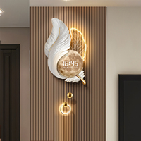 Horloges et montres à affichage numérique, décoration artistique pour la maison, peinture murale de fond de télévision, peinture acrylique LED