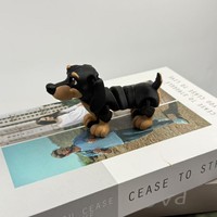 Figurine de chiot réaliste imprimée en 3D, Teckel articulé avec articulations mobiles, Jouet cadeau, Artisanat en plastique tendance pour collectionneurs