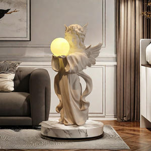 Escultura de Resina Estilo Europeo, Diseño de Ángel <span class=keywords><strong>Alice</strong></span>, Hecha a Mano, para Sala de Estar, Entrada, Almacenamiento de Llaves, Vinoteca, Mueble para TV, Salón, Grande - Product Image 4