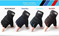 Gants de sécurité demi-doigts pour entraînement physique, respirants, antidérapants, avec protège-poignets, vente en gros, musculation, polyester, sans silicone