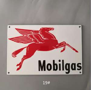 FERRO PINS placa do sinal do esmalte, placa decorativa, porcelana signpost sinais esmalte vintage - Product Image 4