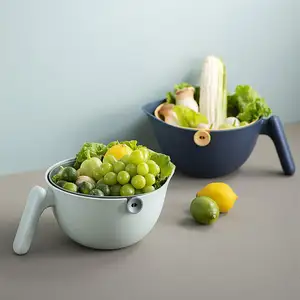 Multifunktions-Haushalts küchengeräte Obst, Gemüse Reis Wasch schüssel Abfluss korb Pp Kunststoff korb Wasch sieb