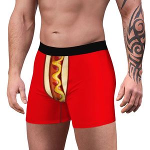 Boxers décontractés confortables pour hommes, tricotés, anti-bactériens, en polyester respirant, avec imprimé numérique motif sapin de Noël, en promotion - Product Image 1