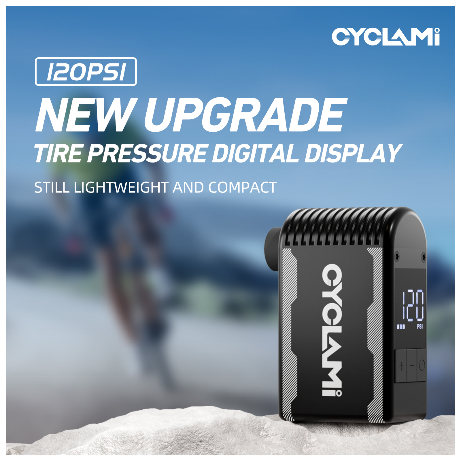 CYCLAMI A2S 120PSI Mini Air Pump - Efficient Bicycle Inflation