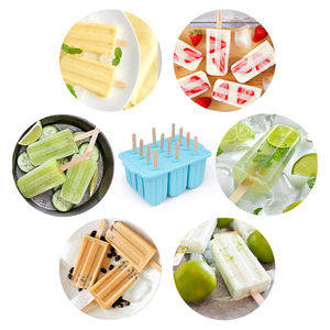 BPA miễn phí 12 khoang Vòng Silicone <span class=keywords><strong>Ice</strong></span> <span class=keywords><strong>Cream</strong></span> khuôn Popsicle Sorbet <span class=keywords><strong>Ice</strong></span> lưới với nắp & gậy gỗ <span class=keywords><strong>Ice</strong></span> <span class=keywords><strong>Cream</strong></span> <span class=keywords><strong>Maker</strong></span> công cụ - Product Image 3