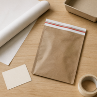 Sacs d'expédition en papier kraft brun 100% compostables, recyclés, écologiques, biodégradables, imperméables, pour chaussures et vêtements, impression flexo