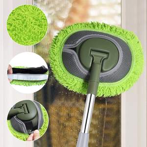 Limpiador de pared, fregona de pared de 66 pulgadas con mango largo, fregona de polvo de techo con 15 postes de extensión de codo que ahorran trabajo, plumero de zócalo - Product Image 5