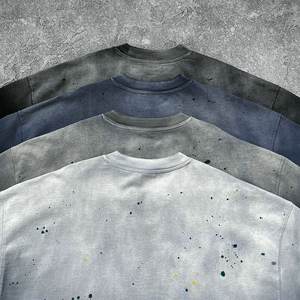 T-Shirt oversize in cotone 100% di alta qualità T-Shirt con stampa Tee Logo T-Shirt in pietra lavata con acido da uomo - Product Image 1