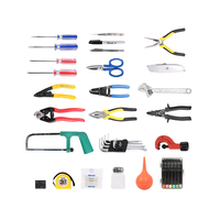 Kit d'outils de fusion de fibres optiques FCST210205 comprenant des ciseaux, un coupe-câble en acier, un dénudeur de gaine de câble à fibres