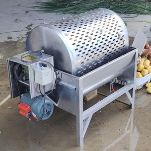 Lave-légumes électrique domestique en acier inoxydable, type rouleau, facile à utiliser, pour nettoyer les légumes à racines - Product Image 1