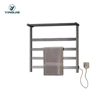Toallero eléctrico moderno de acero inoxidable 304, calentador de toallas de secado inteligente, montado en la pared