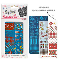 FANXI marque modèle de Style de noël bricolage outils de transfert plaque de tampon à ongles plaques d'estampage en acier inoxydable doux personnalisé ongles