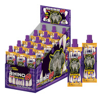 Sachet vide de miel de rhinocéros personnalisé Gel d'énergie bouteille de miel sac en forme de capsule de pilule d'amélioration masculine pochette en plastique d'aluminium