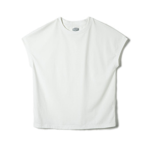 T-shirt Maden da donna in seta ghiaccio ecologica, girocollo classico, tinta unita, rinfrescante, traspirante sulle spalle, a maniche corte, top basic estivo - Product Image 4