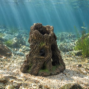 Décoration d'aquarium PKY : Ornement paysager en résine en forme de bus-car pour cachette de poissons et crevettes - Product Image 2