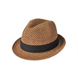 2025 New Arrival Summer Retro Paper <b>Straw</b> Fedora <b>Hat</b> Casual Holiday Travel Hand Crochet <b>Straw</b> <b>Hat</b> for Women <b>Men</b> - Product Image 5