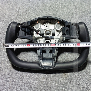 Volant en cuir Nappa YOKE chauffant pour Tesla modèle Y microfibre forme pilote cuir Alcantara mat fibre de carbone <span class=keywords><strong>2021</strong></span> 2022 - Product Image 5