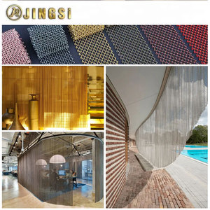 Kim loại dệt dây trang trí dệt dây lưới thép không gỉ chuỗi thư Rèm kim loại vải cho trần trang trí - Product Image 5