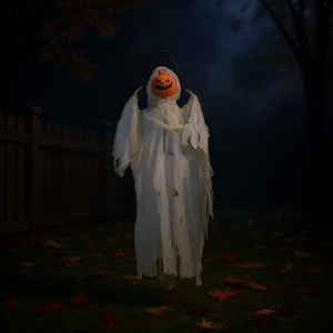 Décoration de fantôme d'Halloween avec tête de citrouille en tissu, décoration suspendue pour les fournitures de fêtes et les célébrations festives - Product Image 2