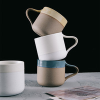 MSH OEM ODM Marque Privée Tasse en Grès Bicolore 270ml 9oz avec Logo Personnalisé pour l'Hôtellerie Professionnelle et le Sourcing Mondial